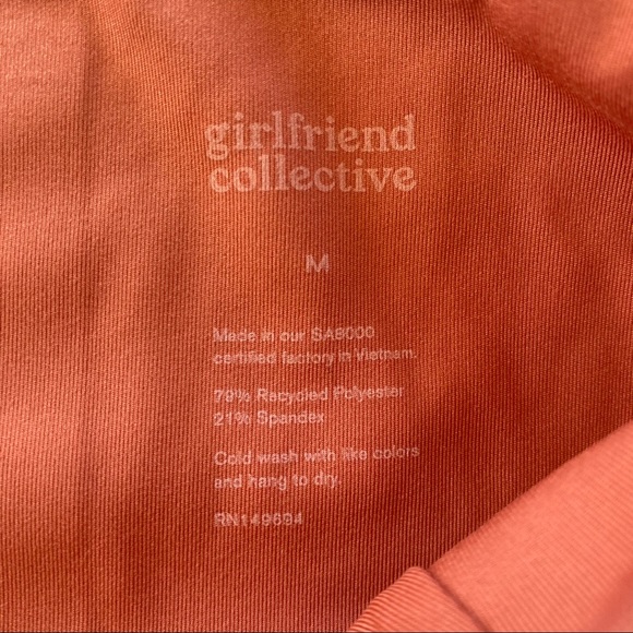 Girlfriend Collective High Rise Leggings Compression Brick Sz M Inseam 23 3/4 - Picture 4 of 11